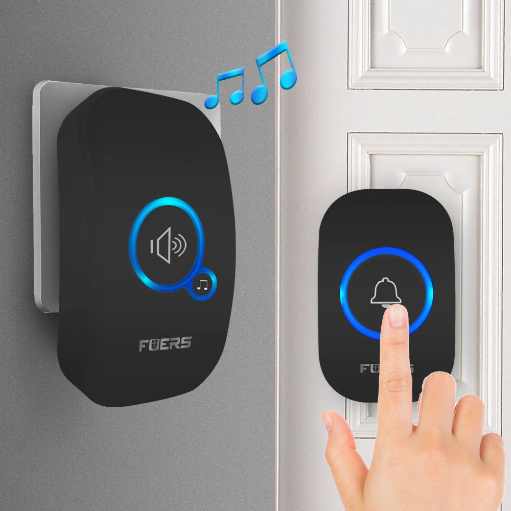 Fuers M557 Long-Range Wireless Doorbell – 433MHz Smart Welcome Chime with 32 Melodies