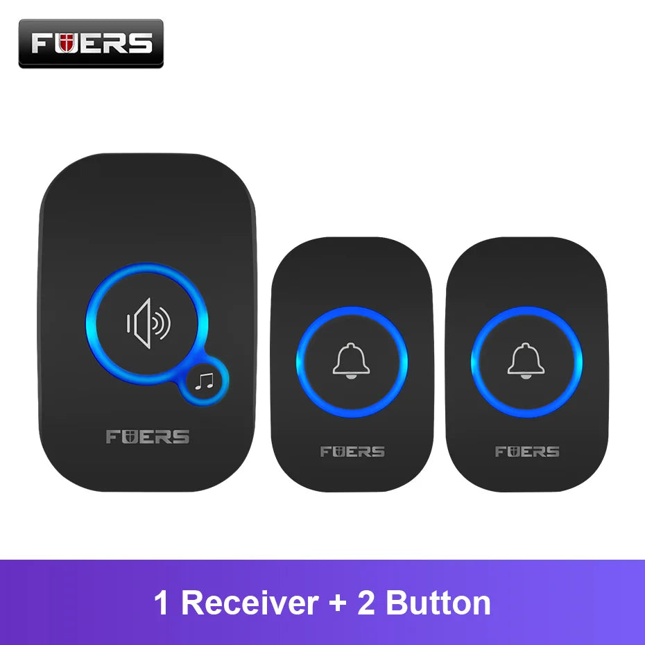Fuers M557 Long-Range Wireless Doorbell – 433MHz Smart Welcome Chime with 32 Melodies