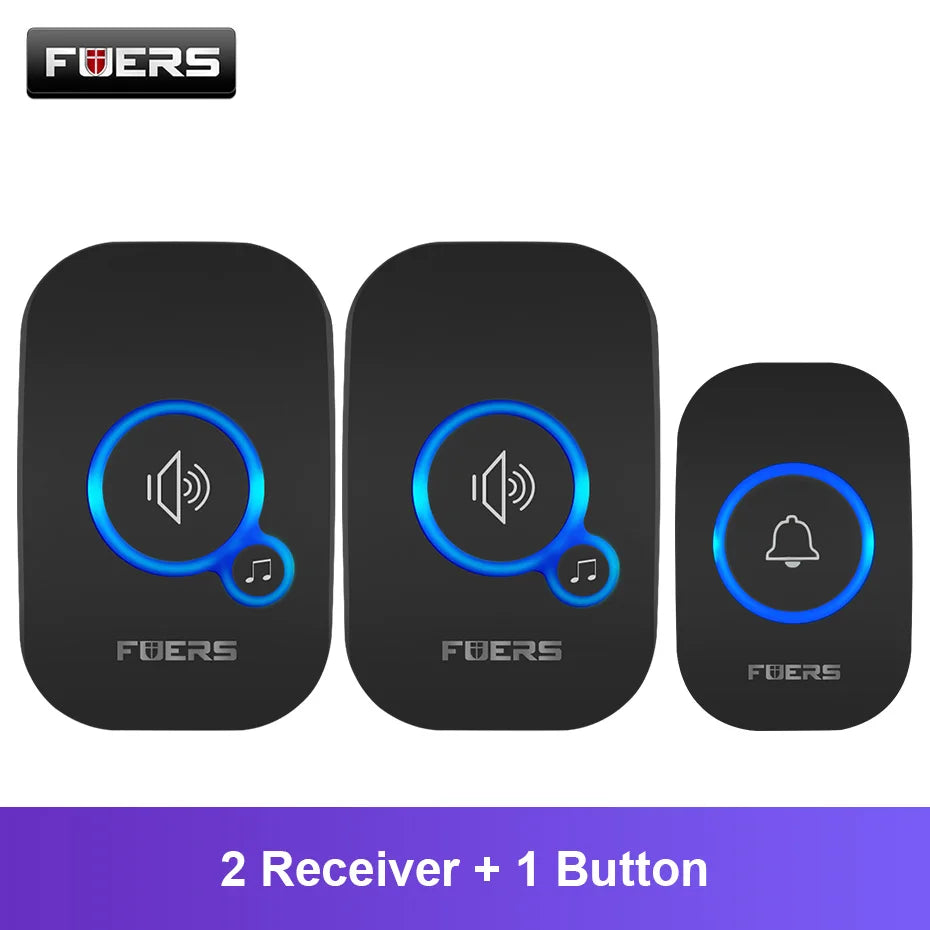 Fuers M557 Long-Range Wireless Doorbell – 433MHz Smart Welcome Chime with 32 Melodies