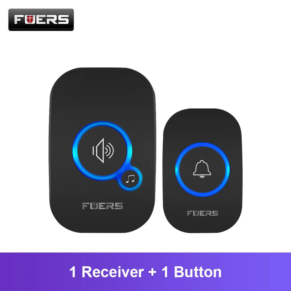 Fuers M557 Long-Range Wireless Doorbell – 433MHz Smart Welcome Chime with 32 Melodies
