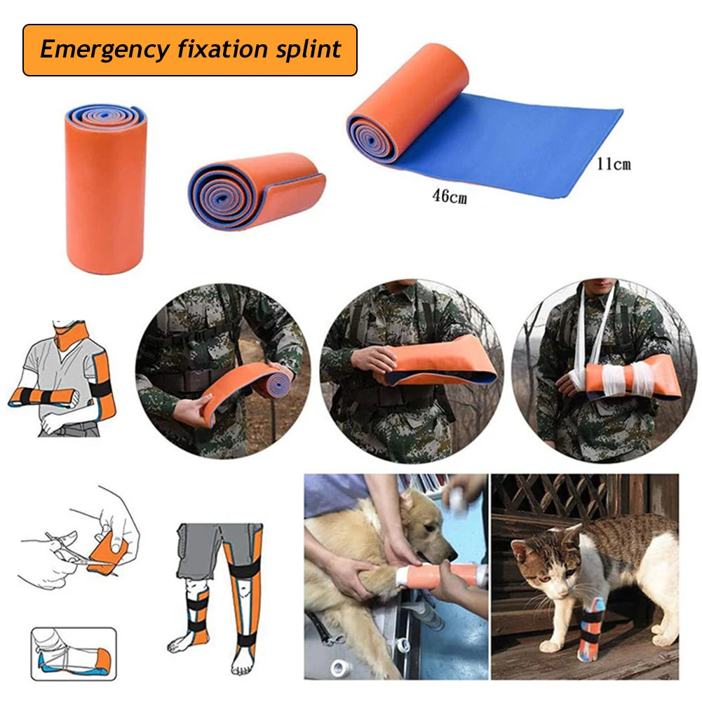 CARBOU Universal Aluminum Splint Roll - Medical Survival Polymer for Bone Fixation in Emergency Kits