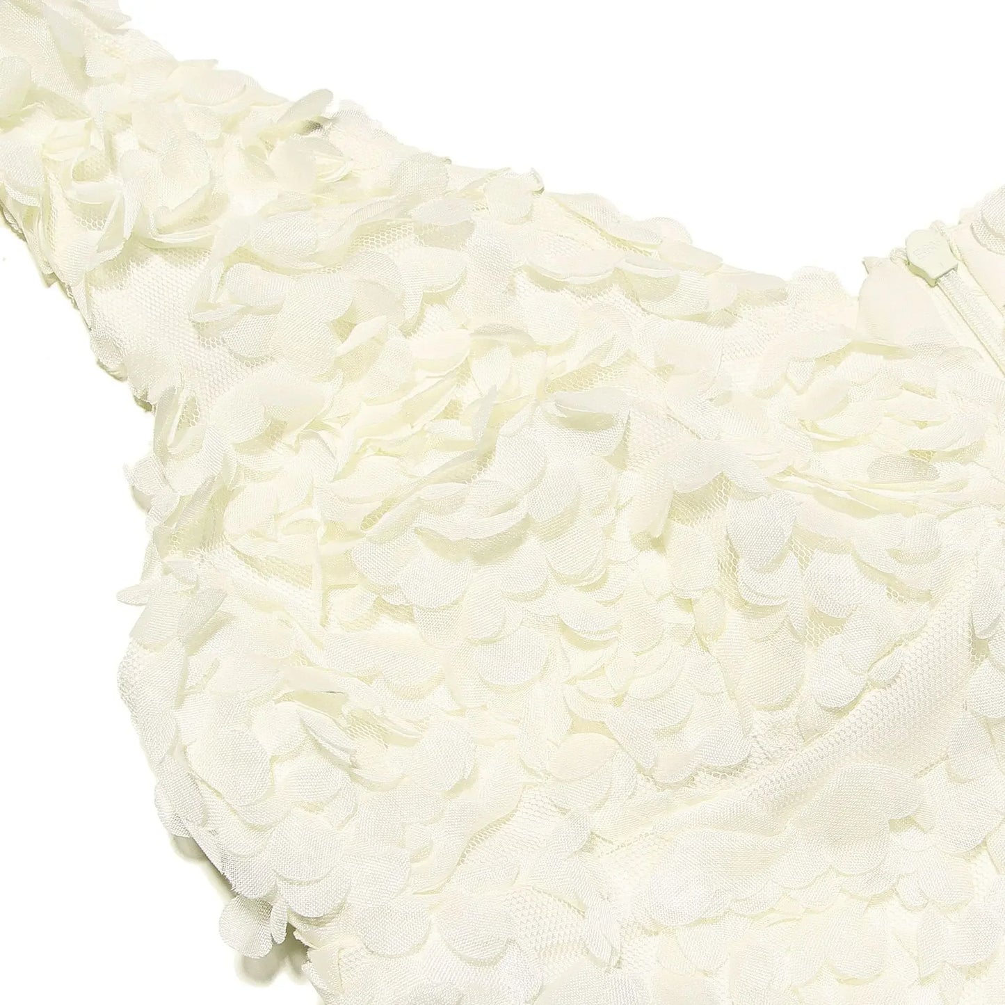 Mingmingxi Elegant Floral Applique Maxi Dress