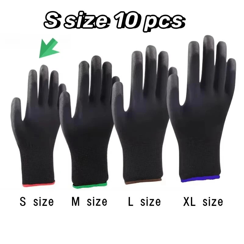 Durable Safety Gloves – 10 Pairs, Anti-Slip, Wear-Resistant, ESD Protection for Gardening & Woodworking