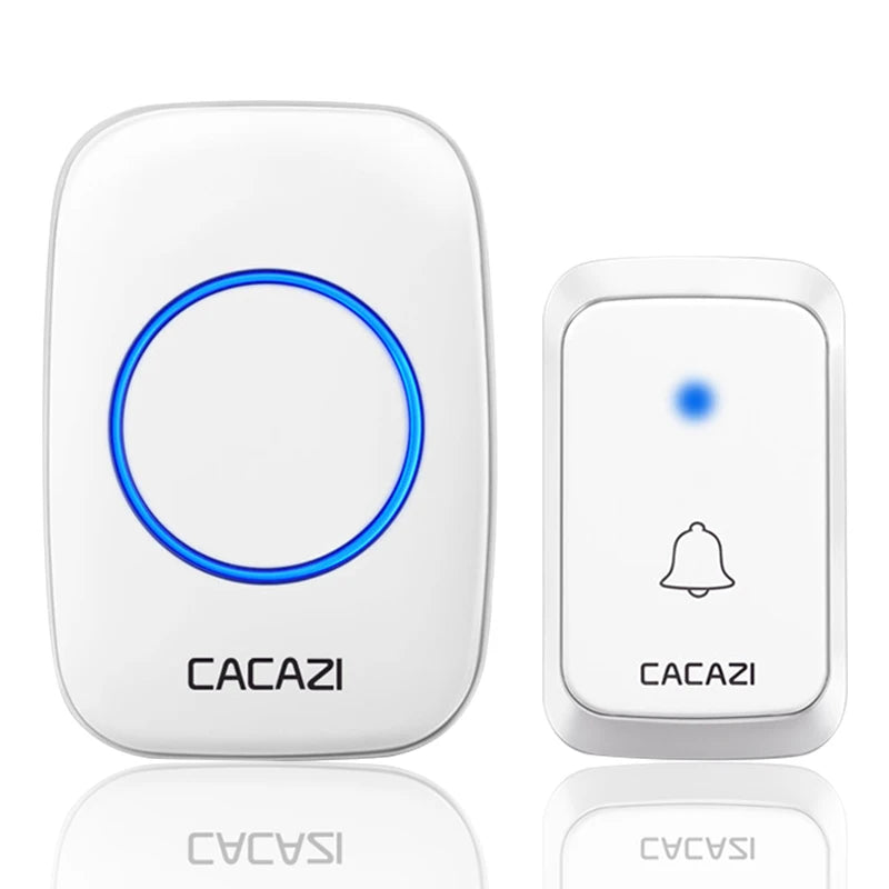 CACAZI A06 Long-Range Wireless Doorbell – Waterproof, Battery Powered, 36 Chimes