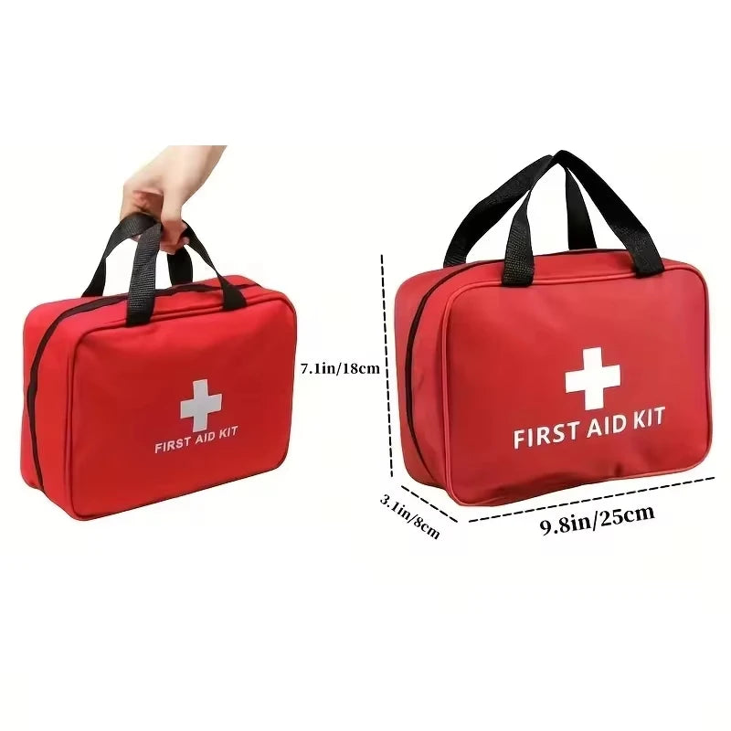 Emergency First Aid Kit, Multi-Purpose Medical Supplies Portable Bag for Outdoor Hiking, Camping, and More 184pcs