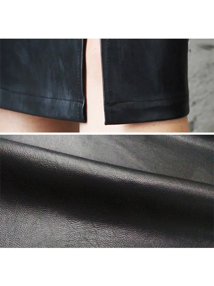 LuxeSkin Leather Skirt