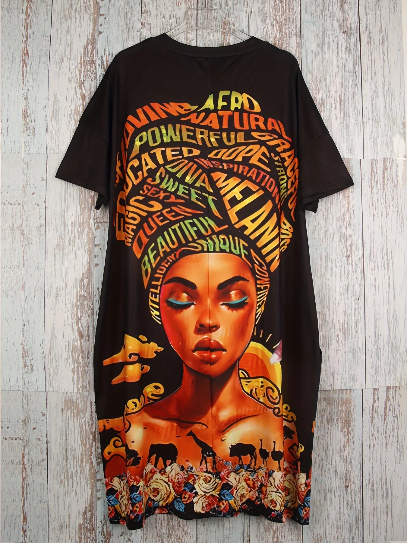 CurveBloom V-Neck Dress