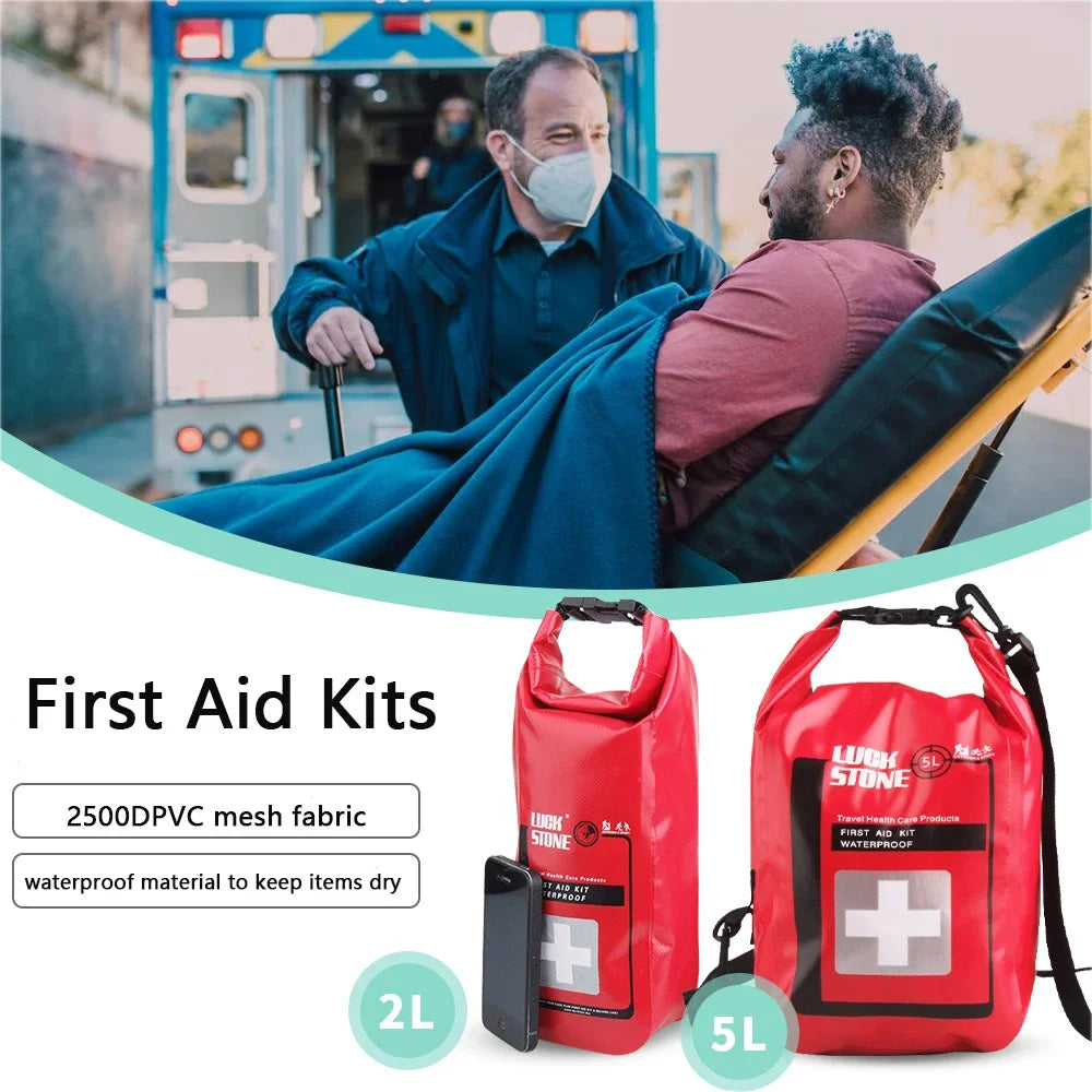 Portable Waterproof First Aid Kit Bag – 2L/5L for Outdoor, Camping, Travel, Fishing, Hiking, and Sports