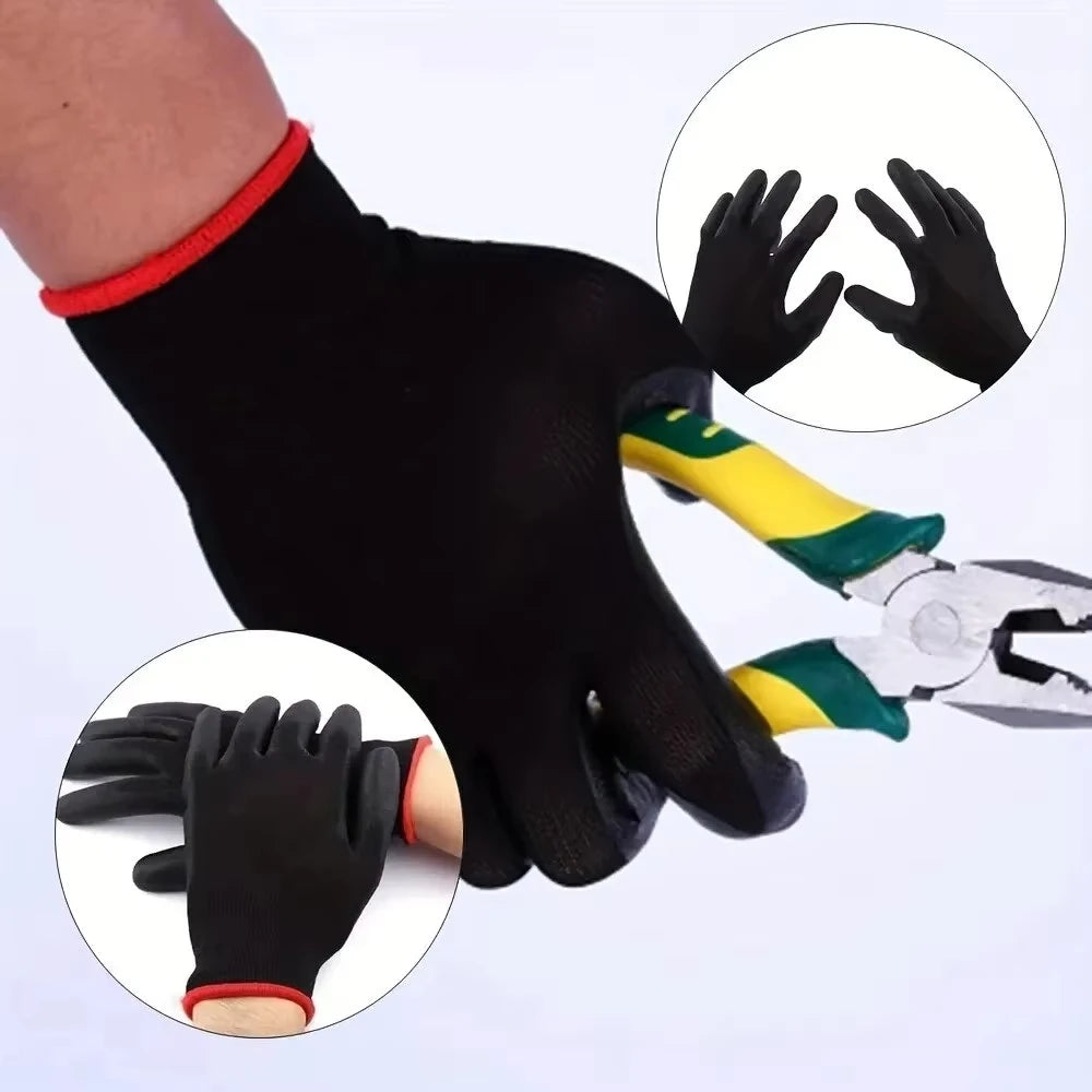 Durable Safety Gloves – 10 Pairs, Anti-Slip, Wear-Resistant, ESD Protection for Gardening & Woodworking