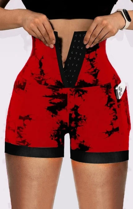 Tie-Dye Tummy Control Active Shorts
