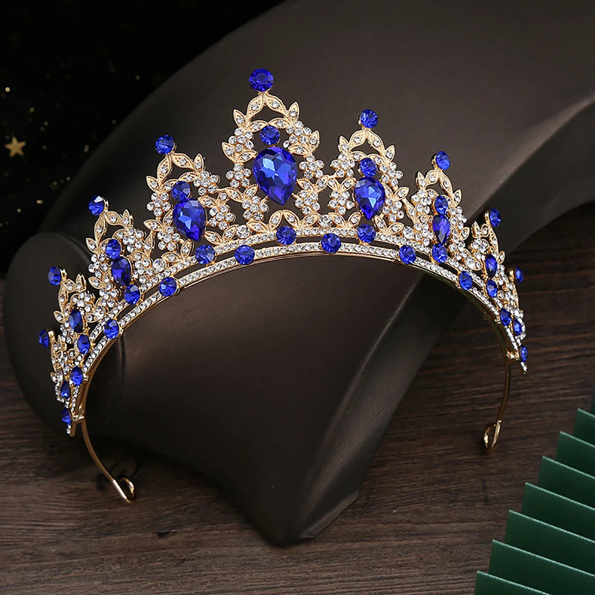 Crystal Bridal Tiara – Silver Wedding Crown Headpiece for Veil & Hair Accessories