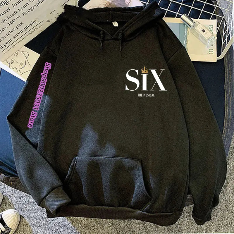 Six The Musical Letter Print Sweatshirt - 2023 Women's Pullover
