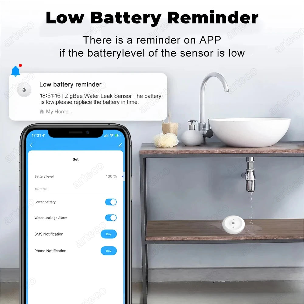 SmartGuard Zigbee Water Leak Sensor