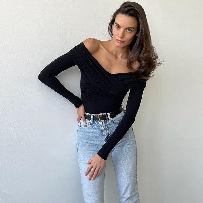 Women’s Off-Shoulder Long Sleeve Bodysuit