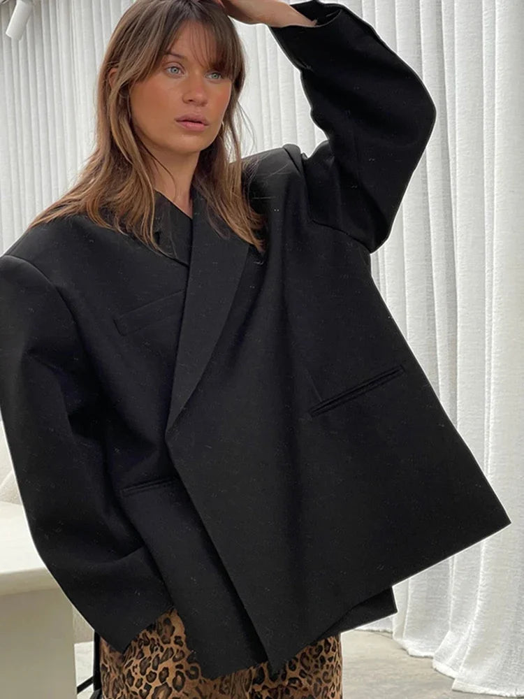 2024 Fashion Lapel Button Suit Jacket for Women - Casual Office Coat