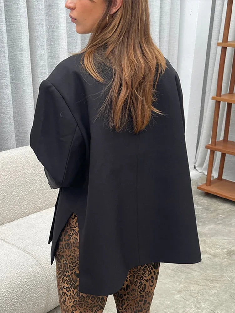 2024 Fashion Lapel Button Suit Jacket for Women - Casual Office Coat