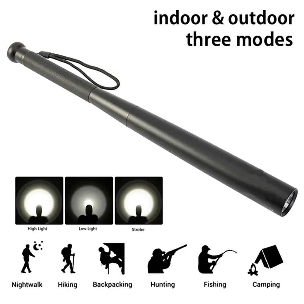 Powerful LED Baseball Bat Flashlight - Personal Defense and Emergency Torch