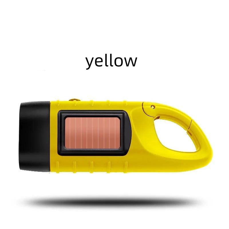 SolarCrank LED Flashlight – Hand Crank & Solar Powered Rechargeable Survival Torch for Outdoor Activities