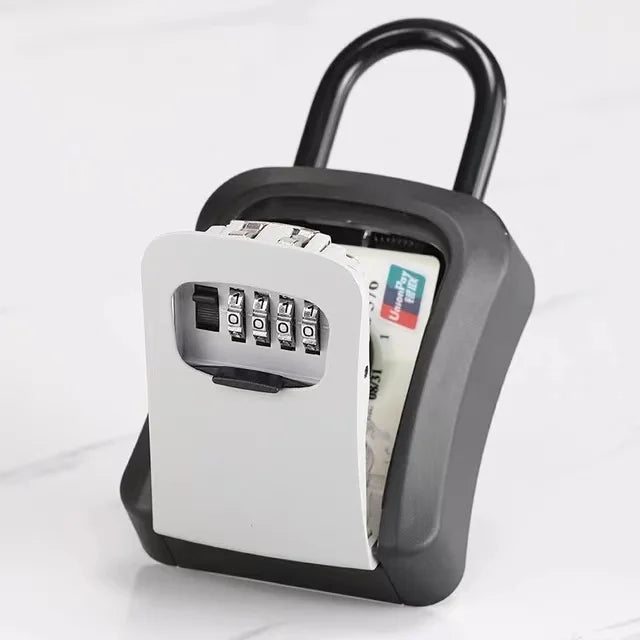 Wall Mounted Key Safe – 4-Digit Password Lock Box for Secure Storage of Up to 5 Keys