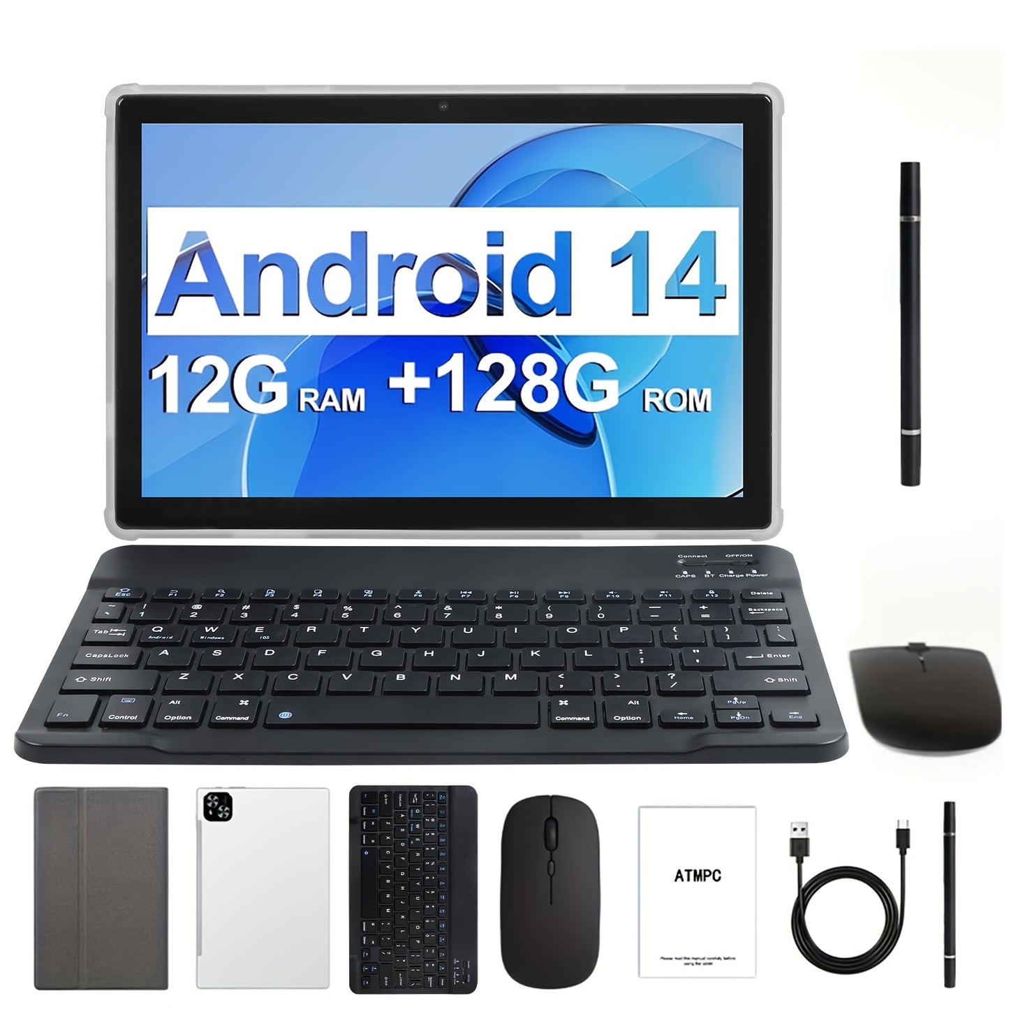 NovaTab 10 Pro Enhanced Edition — 10.1" Android 14 Performance Tablet with 12GB RAM, 128GB Storage & 5G Wi-Fi 6