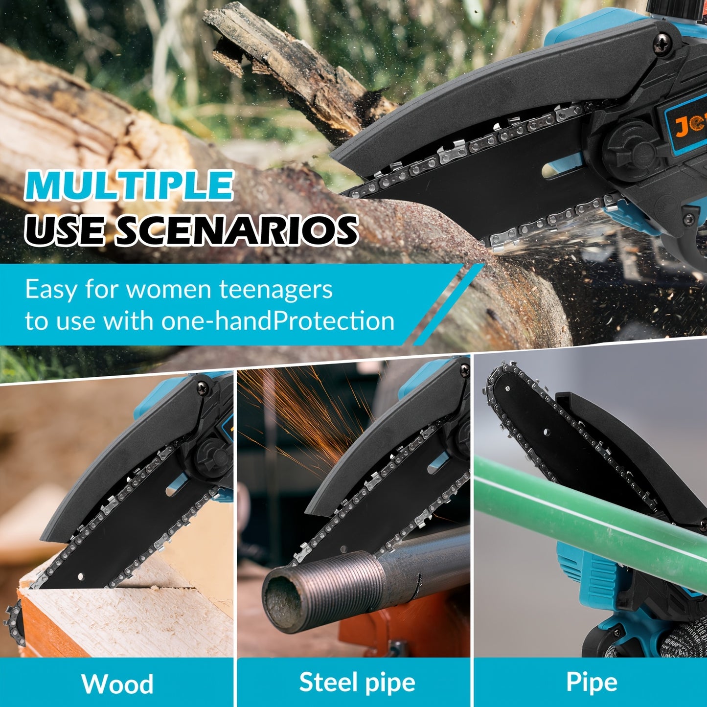 Jemi 6” Mini Cordless Chainsaw