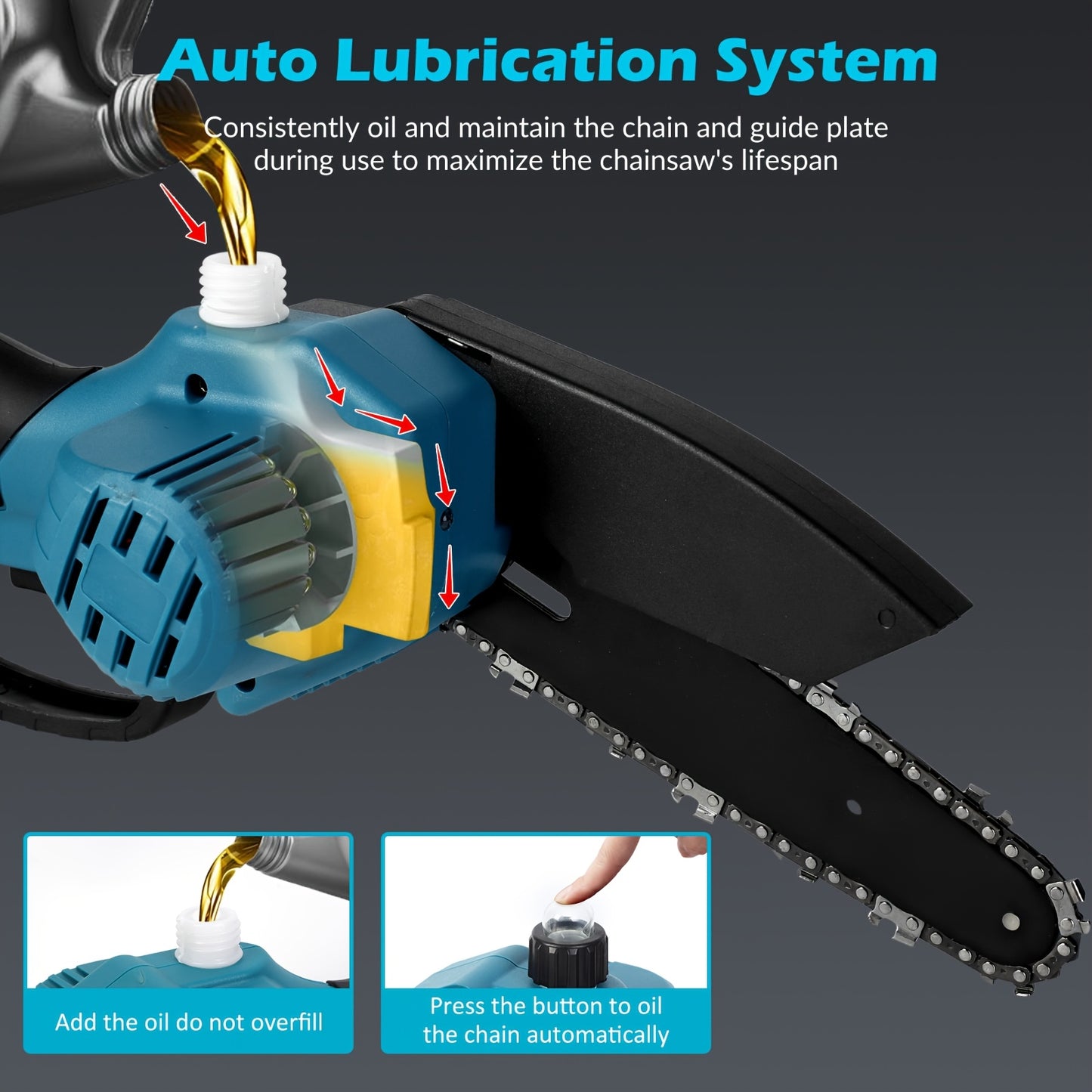 Jemi 6” Mini Cordless Chainsaw
