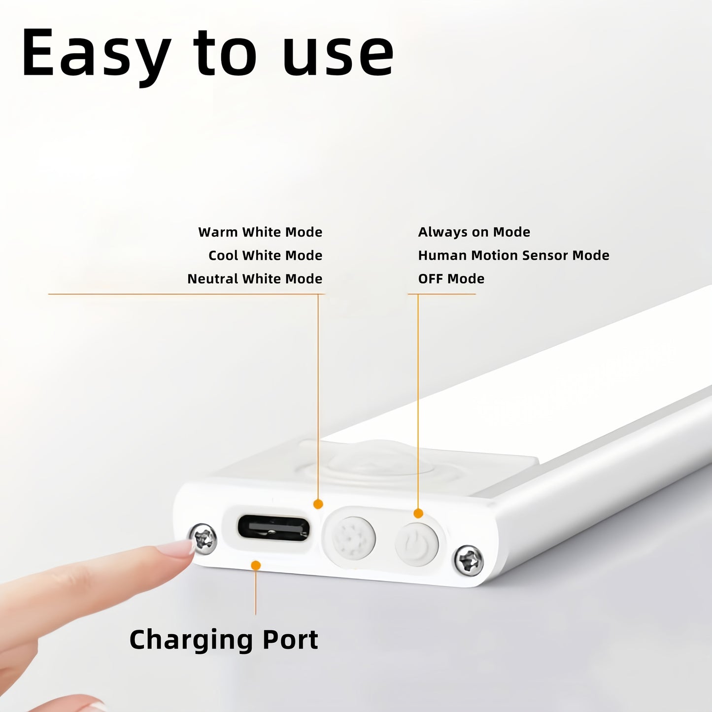 SETONR Slim Motion-Sensor LED Cabinet Light