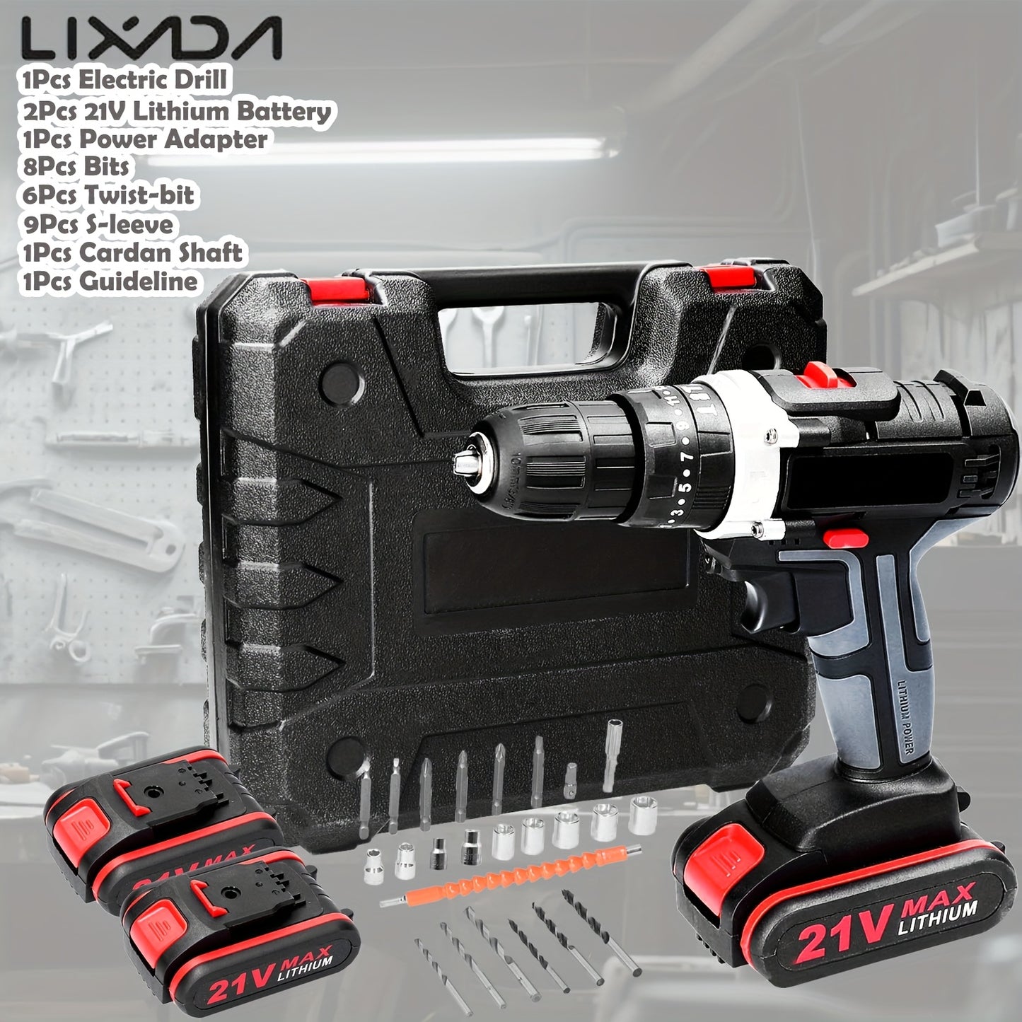 Lixada 21V Cordless Impact Drill
