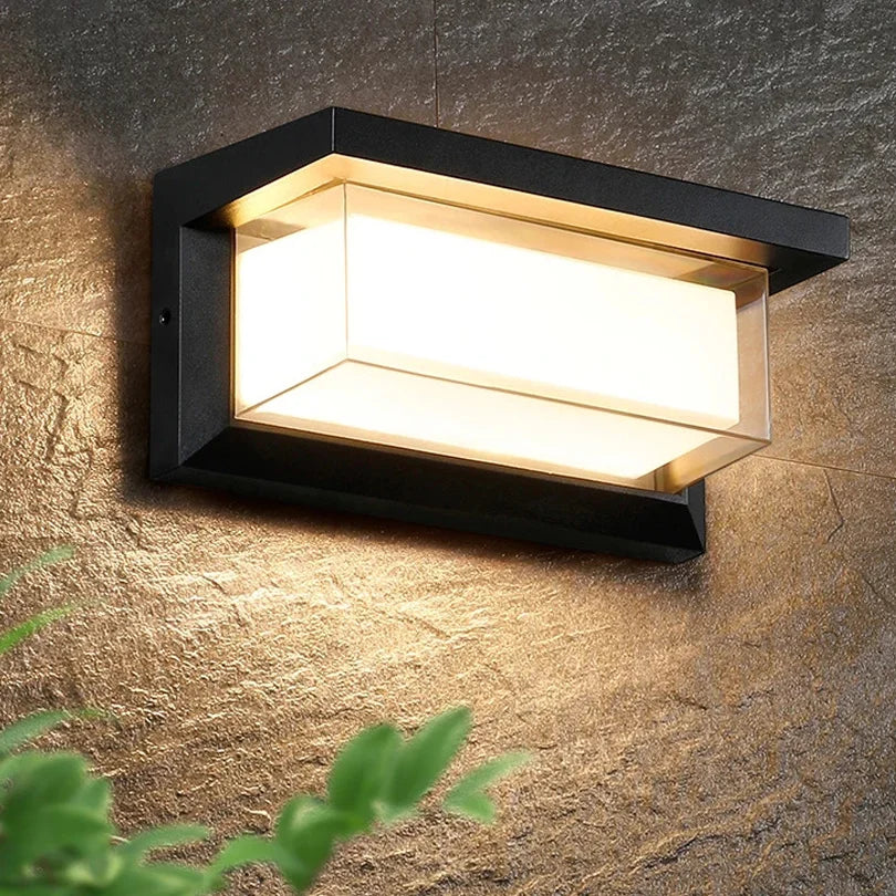 Smart Outdoor Wall Lamp with Motion Sensing LED Light