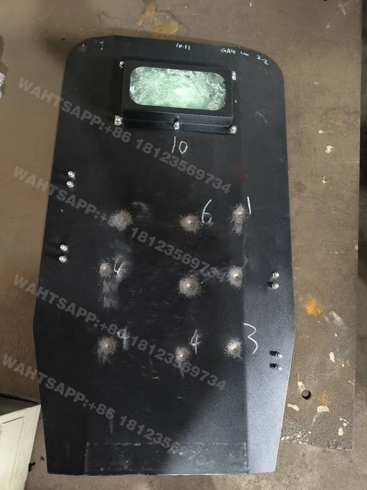 Lightweight NIJ IIIA Handheld Bulletproof Shield – Steel Plate & Bulletproof Glass, Personal Defense