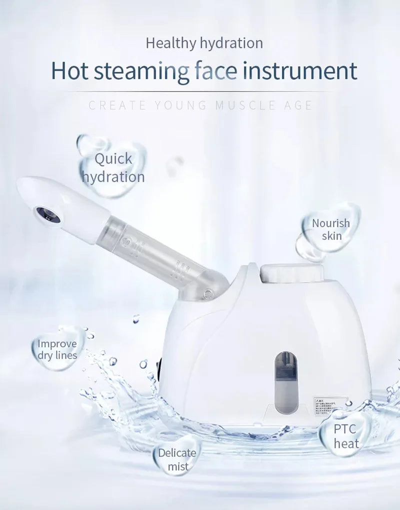 Facial Steamer & Warm Mist Humidifier - Deep Cleaning Vaporizer for Home Spa & Skin Care