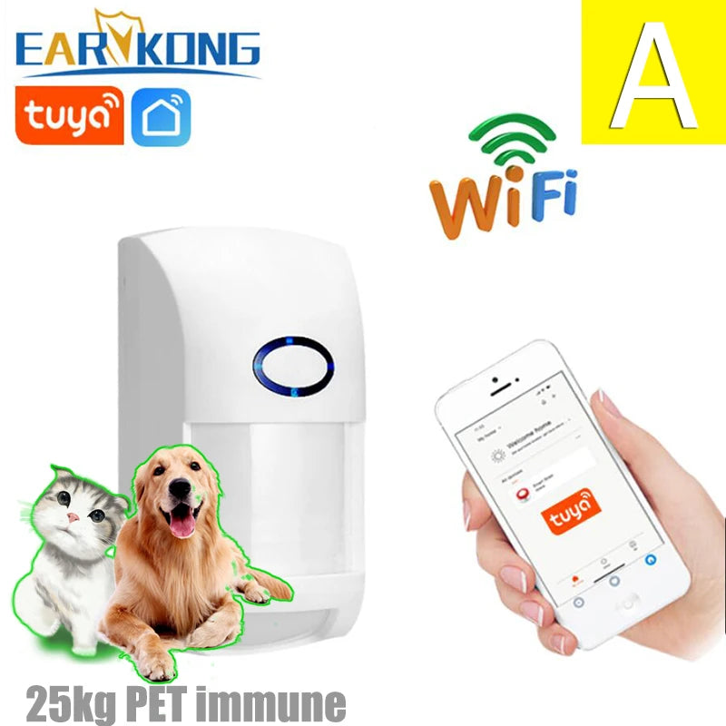 Tuya Smart WiFi Motion Sensor – Infrared Detector Alarm Compatible with Smart Life & TuyaSmart App
