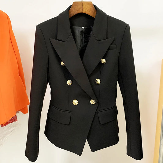 2024 Designer Women's Double Breasted Lion Button Blazer (S-5XL)