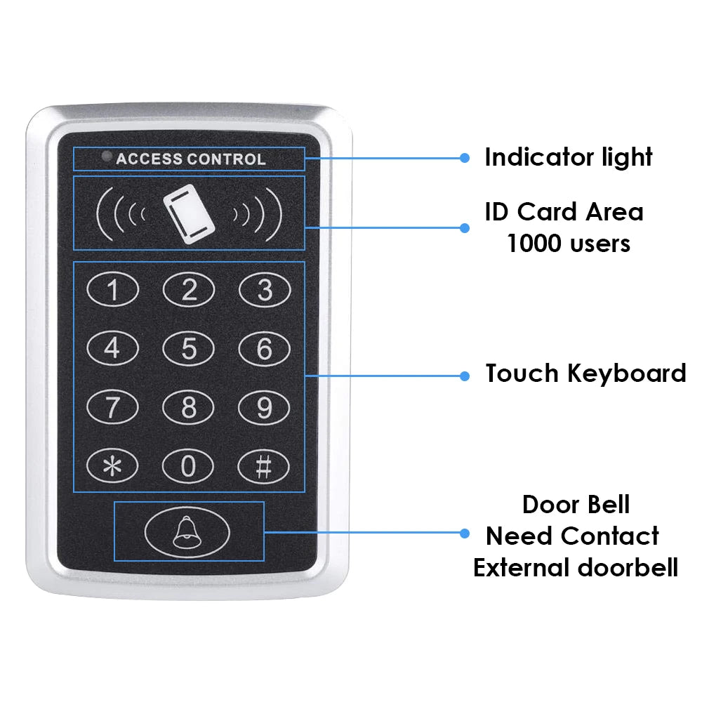 Access Control Keypad – EM Card Reader for Door Lock System 125KHz RFID