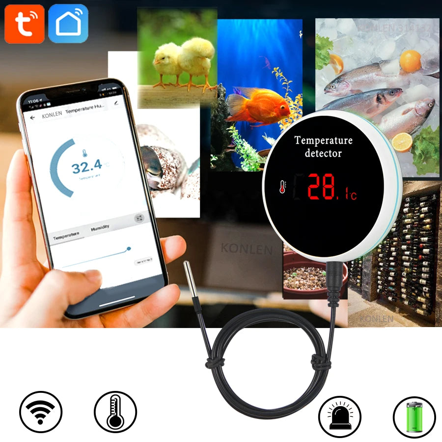 SmartTemp WiFi Temperature Sensor with Probe