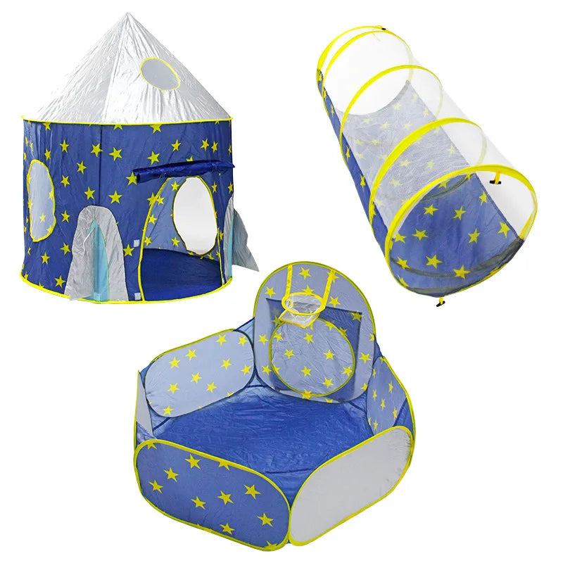 Indoor Toddler Play Tent with Ocean Balls & Tunnel – 3-in-1 Playpen & Playground for Babies