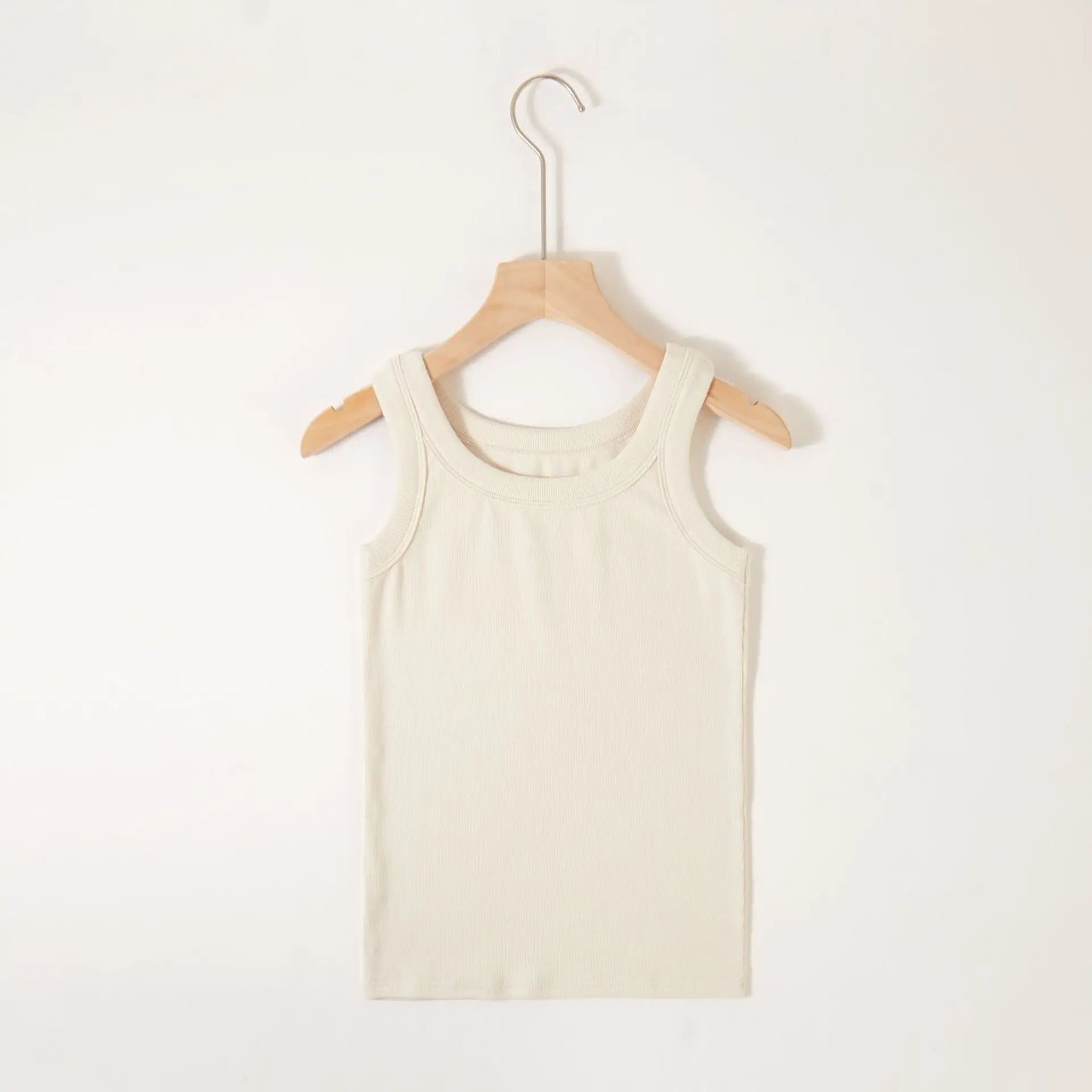 Women's Round Neck Rib-Knit Racerback Sleeveless Crop Tank Top