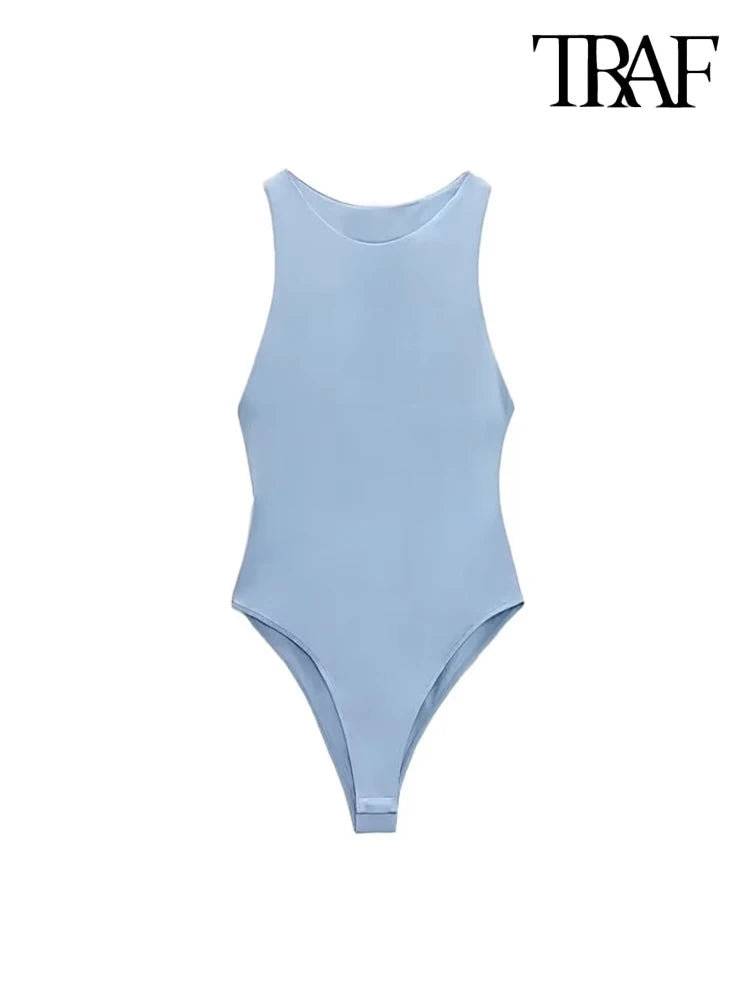 Halter Neck Bodysuit – Sleeveless & Slim Fit