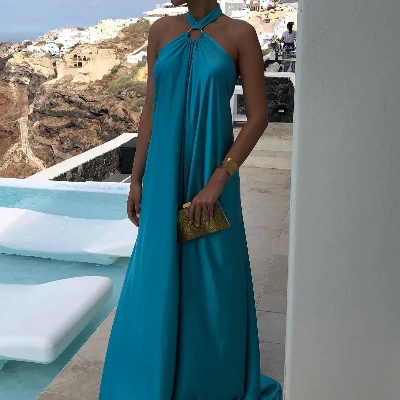 Women’s Backless A-Line Long Dress