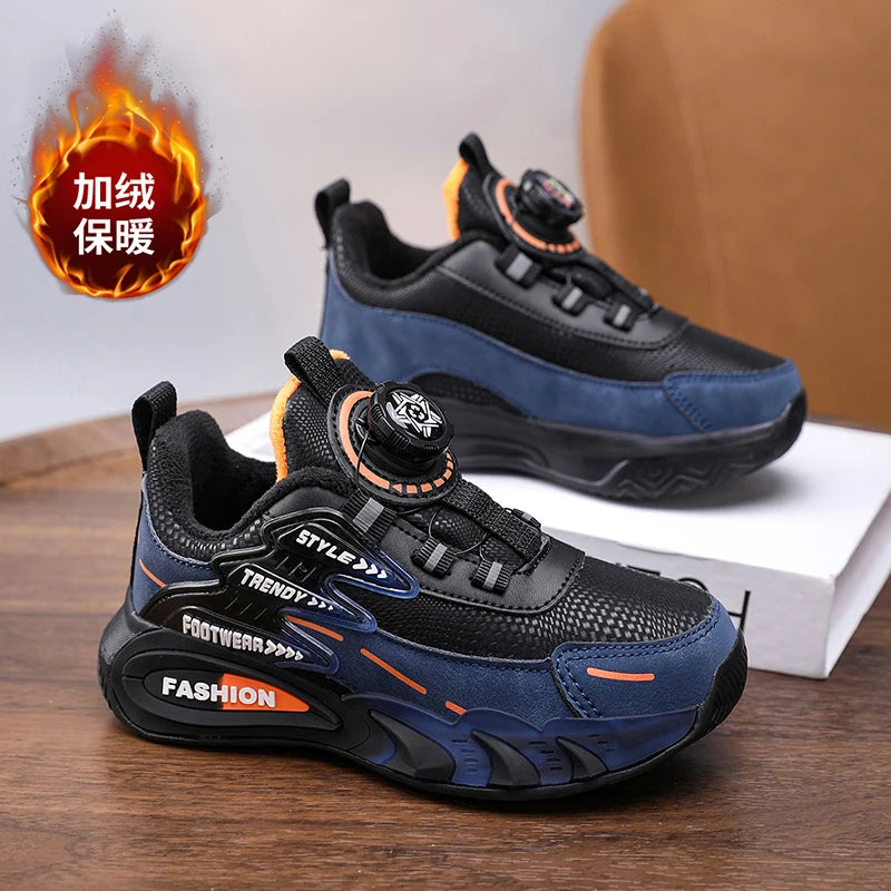 Winter Plush Boys’ Casual Sneakers