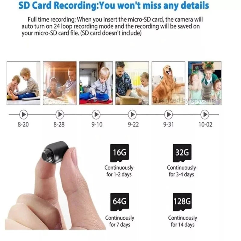 X5 Mini HD 1080P Wireless Camera – Compact WiFi Camera with Cyclic Recording for Home & Outdoor Camping