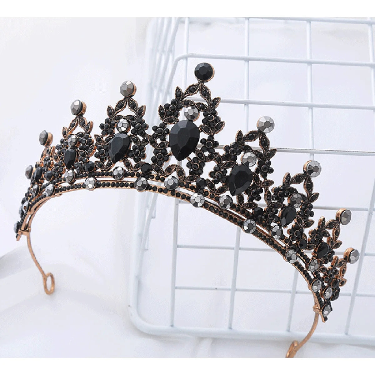 Crystal Bridal Tiara – Silver Wedding Crown Headpiece for Veil & Hair Accessories