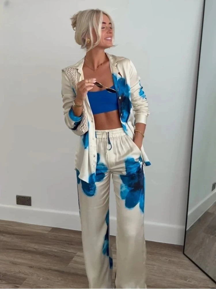 Women’s Vintage Satin Pantsuit