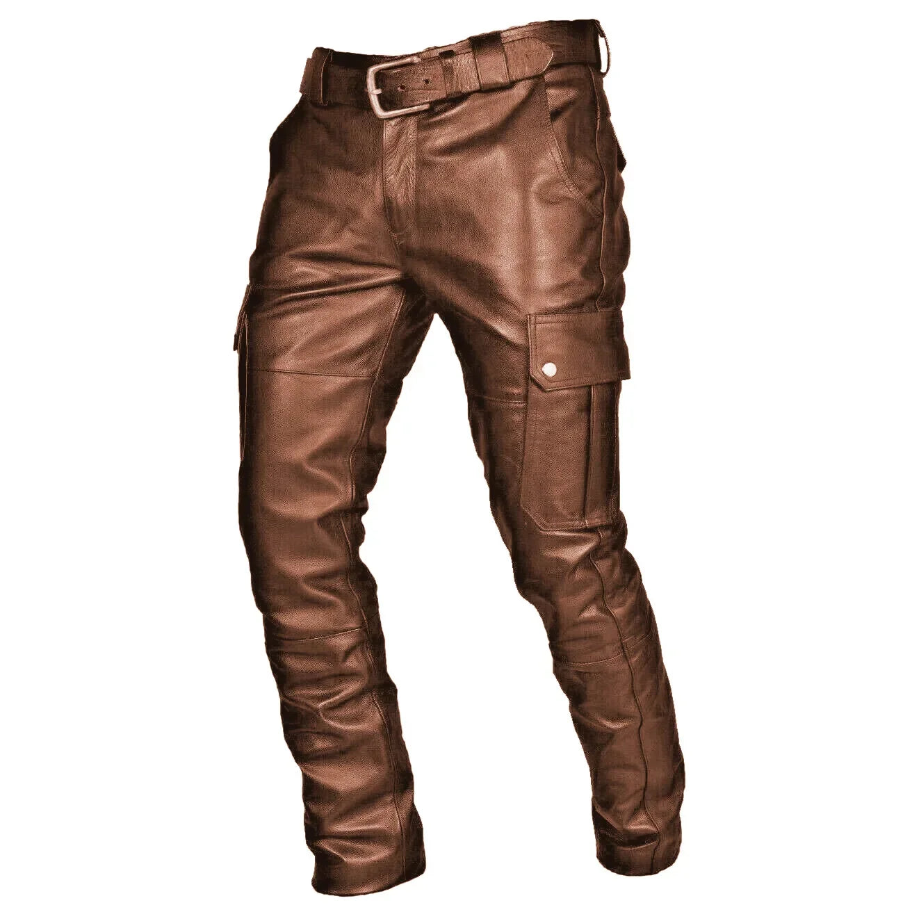 Men’s PU Leather Motorcycle Pants