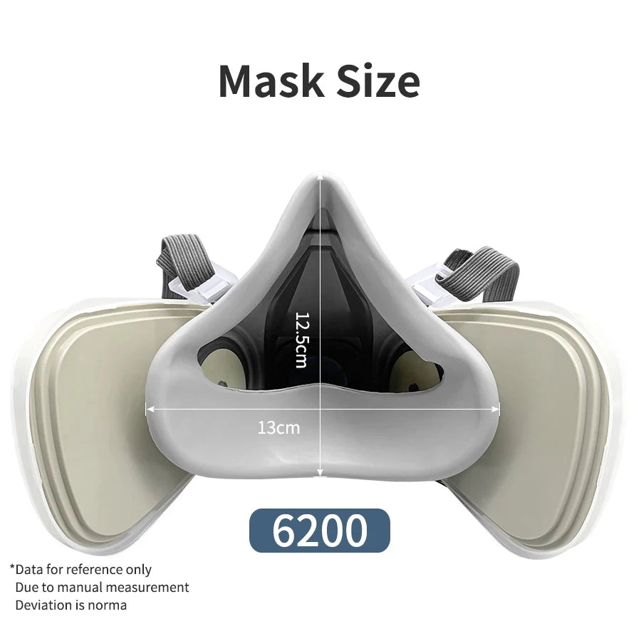 Face Gas Mask with 5N11 Particle Filters 6200