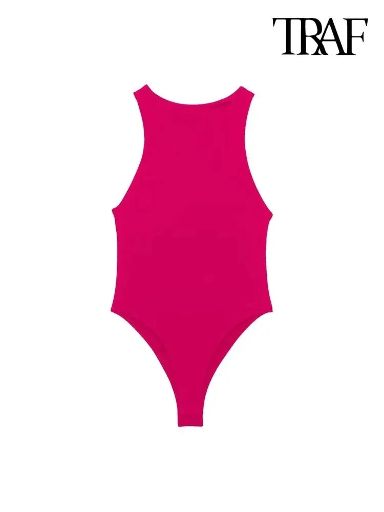 Halter Neck Bodysuit – Sleeveless & Slim Fit