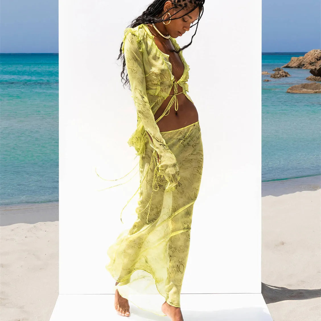 BloomLuxe Floral Skirt Set