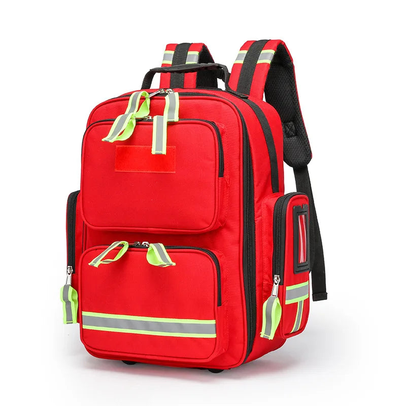 Large Capacity Emergency Rescue First Aid Kit Backpack - Organized Medical Survival Gear for Outdoor Camping & Hiking
