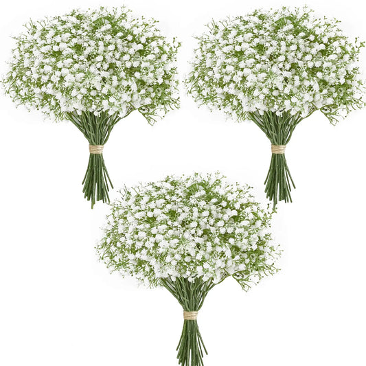 10/15pcs Artificial Baby's Breath Flowers – Fake Gypsophila for Wedding, Party, and Home Decoration