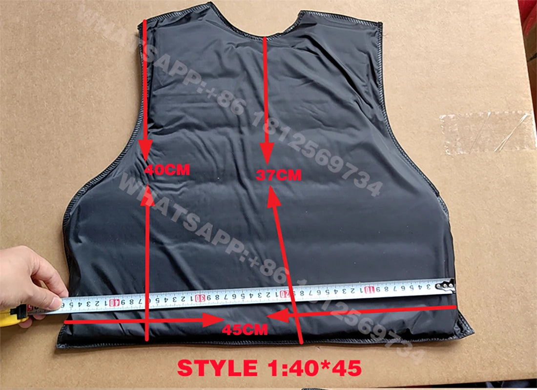 NIJ IIIA Soft Ballistic Armor Plate Tactical Vest Insert - 9mm & .44 PE Protection